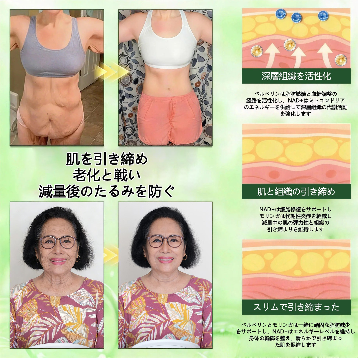 👑公式旗艦店 / Solaroza® & NAD+ 10-in-1 ナノ強化フォーミュラー 肥満、肌のたるみ、糖尿病、睡眠時無呼吸症候群、関節の悩み、その他健康上の懸念にアプローチ 🛡️ 💛